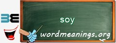 WordMeaning blackboard for soy